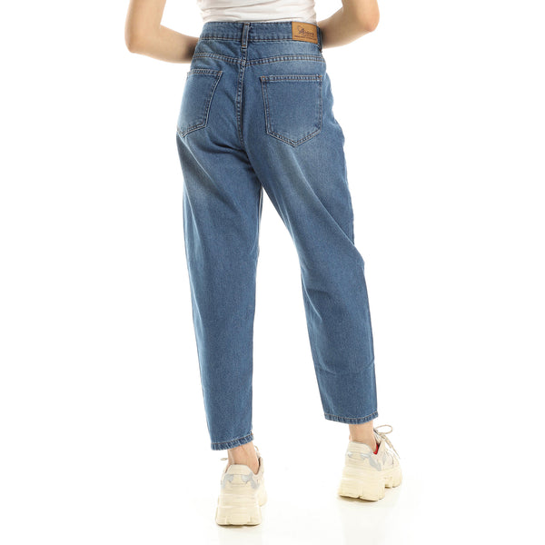 Everyday Basic High Rise Solid Jeans - Blue