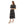 Load image into Gallery viewer, Short Sleeves Midi Dress with Floral Pattern - Black
