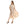 Load image into Gallery viewer, Floral Buttoned Beige Dress with Deep Round Neck
