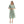 Elastic Waist Floral Summer Dress - mint green