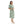 Elastic Waist Floral Summer Dress - mint green
