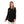 Load image into Gallery viewer, Full Buttoned Polyester Shirt With Waist Drawstring - Black
