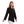 Full Buttoned Polyester Shirt With Waist Drawstring - Black