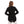 Full Buttoned Polyester Shirt With Waist Drawstring - Black