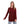 Full Buttoned Polyester Shirt With Waist Drawstring -Dark Red