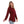 Full Buttoned Polyester Shirt With Waist Drawstring -Dark Red