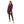Long Sleeve Plain Mandarin Collar Tunic - Dark Purple