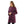 Long Sleeve Plain Mandarin Collar Tunic - Dark Purple