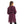 Long Sleeve Plain Mandarin Collar Tunic - Dark Purple