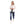 Standard Dark Blue Front Printed Casual Mom Fit Jeans