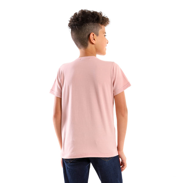 Boys Slip On Standard Fit T-Shirt - Pale Pink