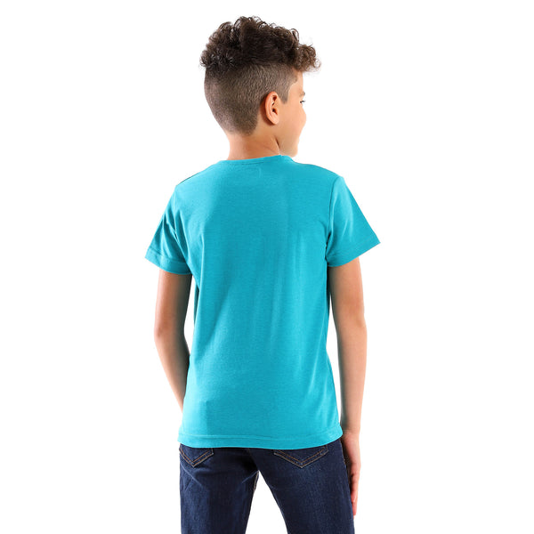Summer Boys Cotton Regular T-Shirt - Turquoise