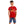 Printed Half Sleeves Cotton Boys Tee - Red