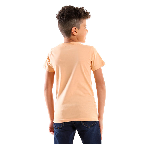 Boys Comfy Slip On T-Shirt - Salmon
