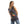 V-Neck Printed Sleeveless Dark Grey Tee