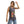 V-Neck Printed Sleeveless Dark Grey Tee