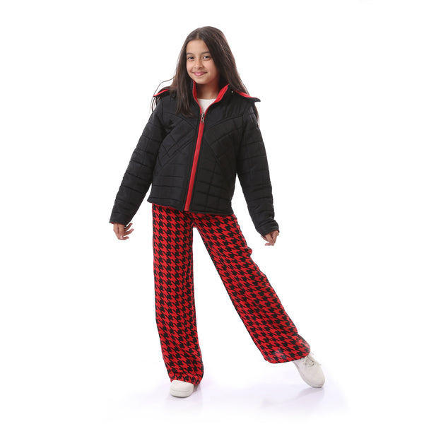 girls_patterned_cotton_printed_pants_with_side_pockets_-_red_-_black