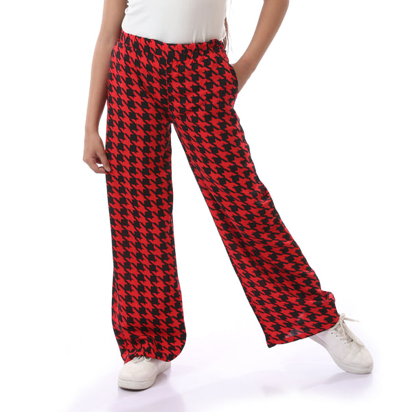 girls_patterned_cotton_printed_pants_with_side_pockets_-_red_-_black