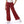 تحميل الصورة في عارض المعرض ، Girls Patterned Cotton Printed Pants With Side Pockets - Red &amp; Black
