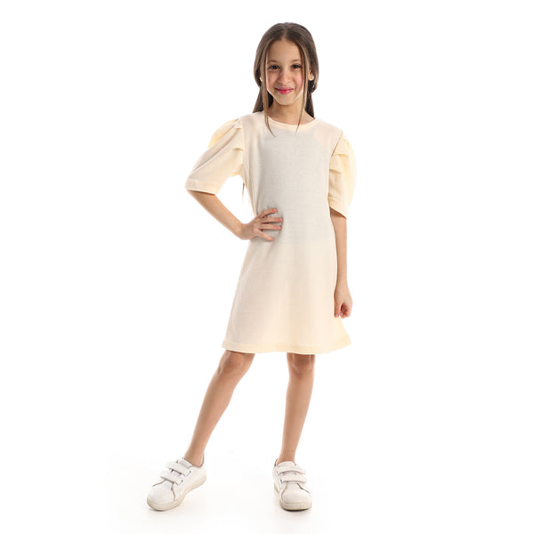Short Sleeves Slip On Self Patterned Simon Dress