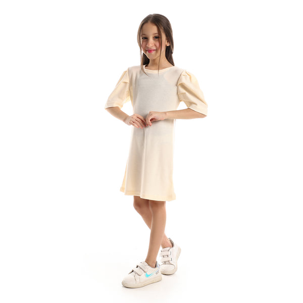 Short Sleeves Slip On Self Patterned Simon Dress