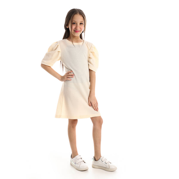 Short Sleeves Slip On Self Patterned Simon Dress