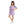 Load image into Gallery viewer, Girls Elastic Sleeves &amp; Off Shoulders Dress with Decorative Buttons - Lavender
