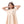 Load image into Gallery viewer, Off Shoulder Plaid Girls Dress With Decorative Buttons - Beige
