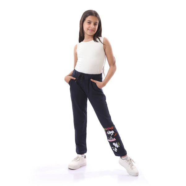 girls_casual_elastic_waist_with_drawstring_sweatpants_-_navy_blue