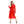 Red Long Sleeves Summer Red Midi Dress