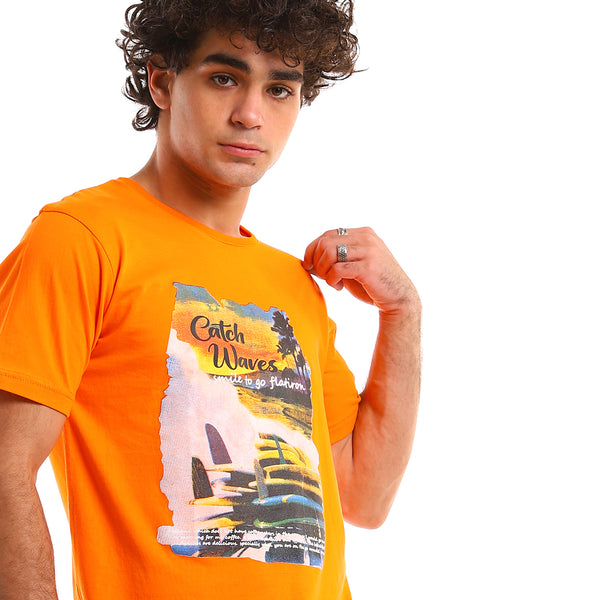 printed_catch_waves_orange_cotton_tee
