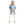 Long Sleeves Dusty Blue Shirt With Slits