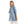 Long Sleeves Dusty Blue Shirt With Slits