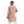 Turn Down Collar Stitched Nude Pink Shirt