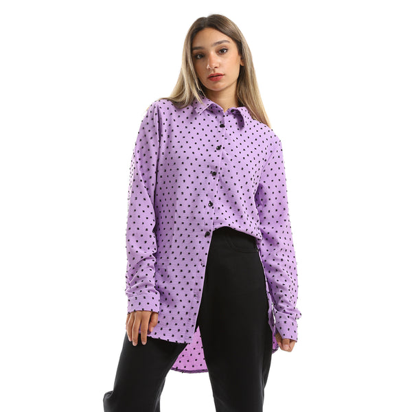 Self Stitches Lilac High-Low Shirt