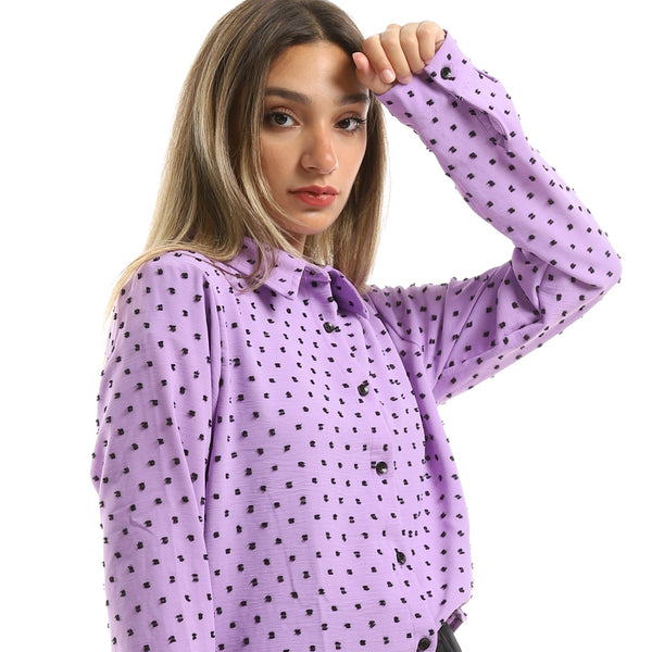 Self Stitches Lilac High-Low Shirt