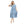 Self Stitched Short Dusty Blue Maxi Dress