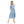 Self Stitched Short Dusty Blue Maxi Dress