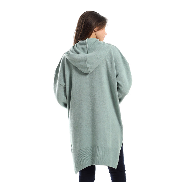 Slip On Heather Mint Green Hooded Pullover