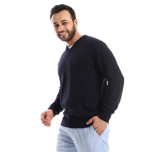 v-neck_navy_blue_long_sleeves_pullover