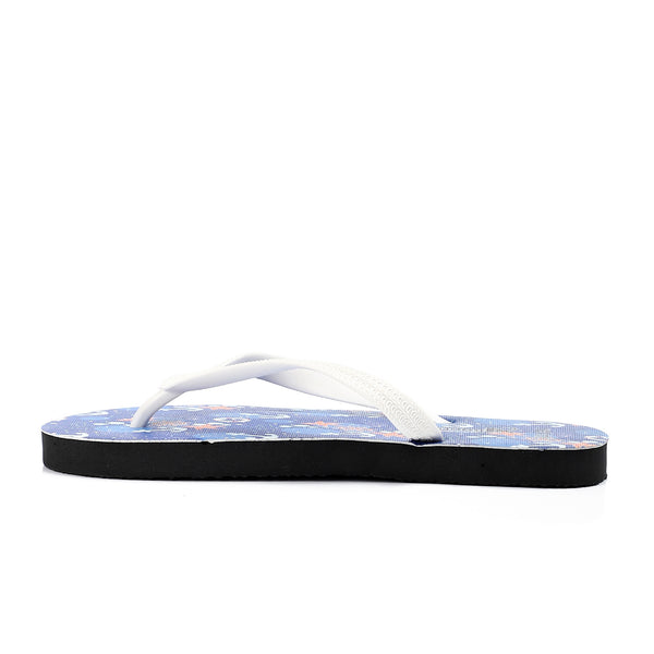 Seep Sea Printed Summer Flip Flops - Black & Blue