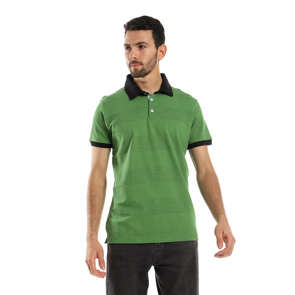 Black Wild Stripes Classic Green Polo Shirt