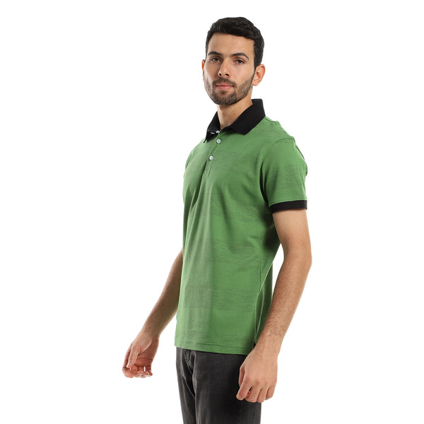 Black Wild Stripes Classic Green Polo Shirt