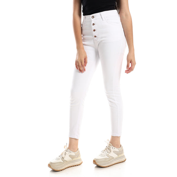 Skinny Fit High Rise White Jeans Pants
