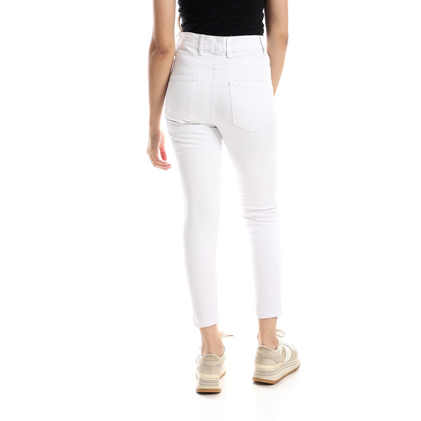 Skinny Fit High Rise White Jeans Pants