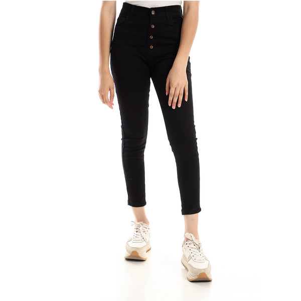 plain_black_high_rise_buttons_closure_pants