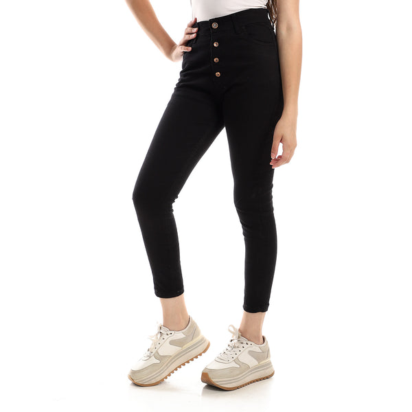 plain_black_high_rise_buttons_closure_pants