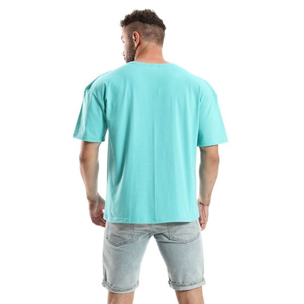 Printed Palms Light Tiffany Summer Tee