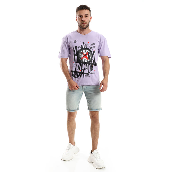 light-purple-printed-round-neck-tee