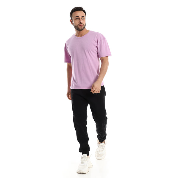 Regular Slip On Lilac Plain Basic Tee